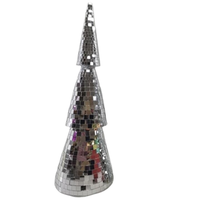Décorations de Noël très populaires pour fêtes, bars, clubs, mariages : Bonhomme de neige en verre/miroir 25 cm, argent, rose, or, rouge