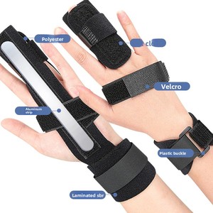 Vollständige Triggerfinger-Schiene <span class=keywords><strong>Hand</strong></span>- und Handgelenkstütze Verstellbare Verriegelung Geradehalter Behandlungsschiene - Product Image 2