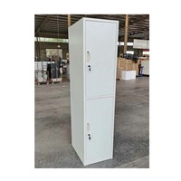 Armoire métallique moderne à 2 portes en acier pour vestiaire chambre à coucher ou atelier d'hôtel armoires à vêtements métalliques