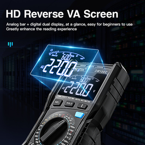 Multímetro <span class=keywords><strong>digital</strong></span> inteligente DM100C, 10000 recuentos con gráfico de barras, multímetros de voltaje CA/CC, amperímetro, multímetro de corriente Ohm - Product Image 2