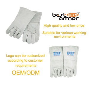 中国制造商的ce认证长钨极氩弧焊手套定制XL尺寸牛皮棉衬里氩弧焊机的安全 - Product Image 6