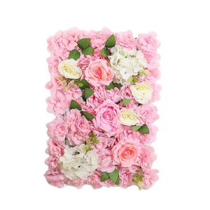 Mur floral artificiel 60x40 cm, motif de roses, fleurs en soie plastique, décoration romantique pour mariage, fond de scène - Product Image 5