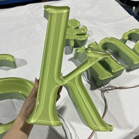 Letras de Canal LED Iluminadas de Acrílico Cristalino 3D a Prueba de Agua Personalizadas, de Acero Inoxidable, para Publicidad en Exteriores