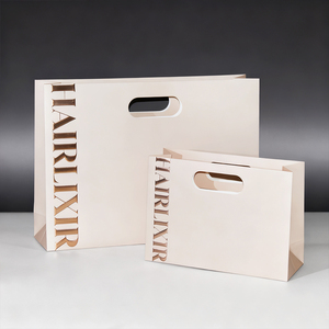 Tùy chỉnh in đen & trắng sang trọng chết cắt túi giấy cho mỹ phẩm và thời trang giày khuyến mãi bao bì - Product Image 1