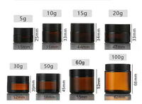 Pot en verre transparent de luxe à succès pour cosmétiques, avec couvercle en plastique, à l'épreuve des enfants, pour crème et soins de la peau au chanvre