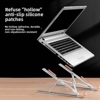 Support d'ordinateur portable pliable et réglable en aluminium, rehausseur ergonomique pour ordinateur portable, support de bureau portable ventilé