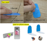 Nano-pads noirs amovibles, carrés, adhésifs double face, en gel de silicone nano, pour usages multiples dans la maison