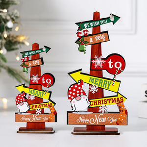 2025 New Christmas Decorations, Festive Desktop Christmas Tree Ornaments, Christmas Tree <b>Display</b> <b>Stands</b>, Wooden Christmas - Product Image 3