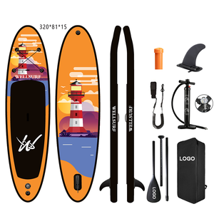 กระดานโยคะ SUP ขนาด 10'6/320 ซม. สำหรับกีฬาทางน้ำ พายเรือแบบเป่าลม ขายตรงจากโรงงาน สีฟ้า กระดานโยคะ SUP - Product Image 2