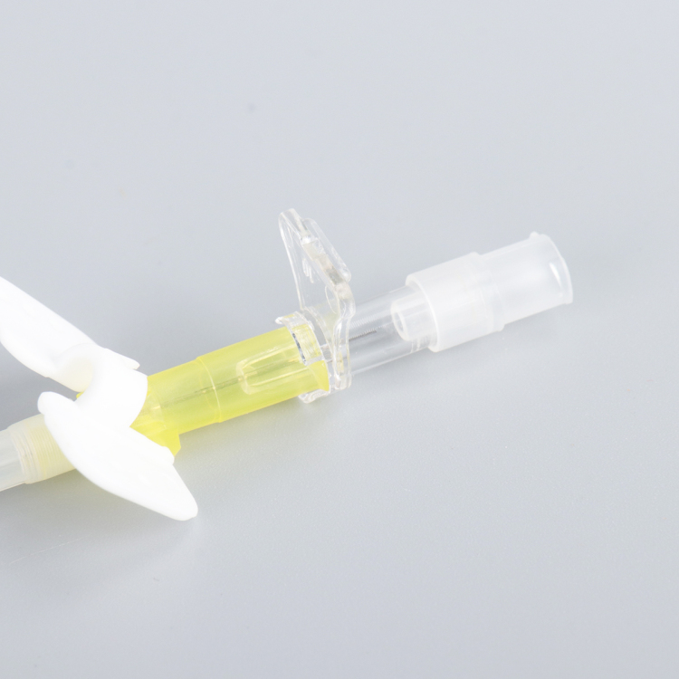 Instrumentos médicos hipodérmicos CE ISO Aguja recta tipo mariposa de permanencia 14/16/18/20/22/24G