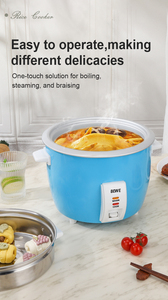 Automatic Rice <b>Cooker</b> 1.5-2.8L Drum Shape White Pot Portable Keep Warm Household Measuring Cup Drum Shape for Even Cooking - Product Image 2