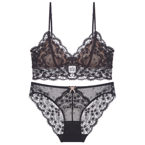 Factory Direct Breathable Wire-free Triangle Cup Underwear <b>Set</b> <b>Sexy</b> Push-up Bra and Panty <b>Set</b> - Product Image 3