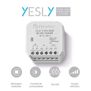 Variateur LED Finder 8A 12-24V DC PWM, contrôle sans fil, 1 canal, boîtier plastique, fabriqué en Italie - Product Image 3