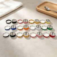 Boîte ronde métallique noire mate de 15g/15ml, boîtes larges pour bougies, rouge à lèvres, contenants cosmétiques, pot à bougie en aluminium