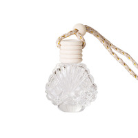 Bouteille diffuseur d'arômes pour voiture suspendue en forme de rose, 6 ml, colorée, vide, avec bouchon en bois