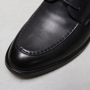 Top Luxury Designer Spring/Summer New British Style Genuine Leather <b>Square</b> Breathable Lace-Up Lightweight Business Wedding Shoes - Product Image 4