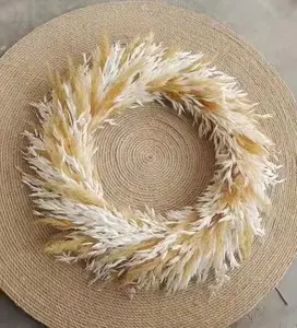 Special Design Widely Used Decorative Flowers Wreaths And Plants Customized Design With Pampas Grass Wreath