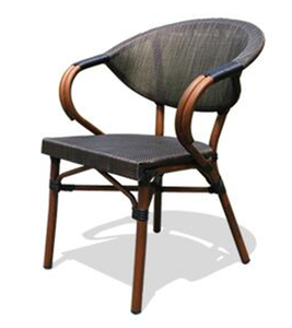 Uplion all'ingrosso interno-esterno <span class=keywords><strong>in</strong></span> alluminio bambù Look Teslin Bistro <span class=keywords><strong>sedia</strong></span> da caffè Patio <span class=keywords><strong>sedia</strong></span> da pranzo <span class=keywords><strong>sedia</strong></span> da giardino con bracciolo - Product Image 5