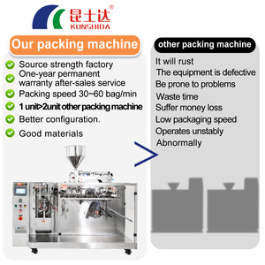 Doypack Pouch điền máy 500ml cân nhắc độ chính xác cao điền máy thực phẩm nước muối IV chất lỏng túi ngang máy đóng gói - Product Image 2