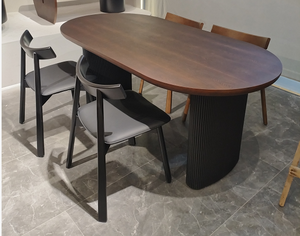 Oval Solid Wood Luxury French Design Multi-function Dining <b>Table</b> with Antique Finish for Home Furniture Household Use - Product Image 5