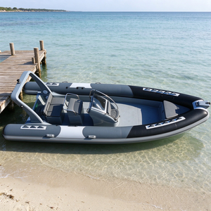 Modernes 22-Fuß-Schlauchboot mit tiefem V-Boden aus Fiberglas und Deluxe-<span class=keywords><strong>Badeplattform</strong></span> für Buchtkreuzfahrten - Product Image 1