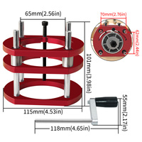 Base elevadora para router con placa de inserción para mesa de router, para motores de 65mm de diámetro, herramientas de bricolaje para bancos de trabajo de router de madera y carpintería