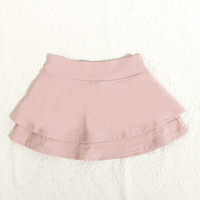Vêtements d'été pour enfants avec logo personnalisé, jupes de tennis de couleur unie, mini jupes à volants superposés, leggings habillés de yoga pour bébés filles