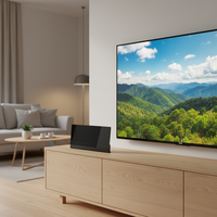 Antena HDTV de Interior de Plástico de Alta Ganancia ANTOP, VHF Mejorada, 1080P/4K, Canales de TV Gratuitos, Soporte para Recepción de Largo Alcance, con Base para Mesa