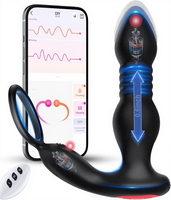 Masseur de prostate masculin en silicone, plug anal intelligent, jouet sexuel, contrôle par application, télécommande, vibration, poussée, rechargeable par USB pour hommes