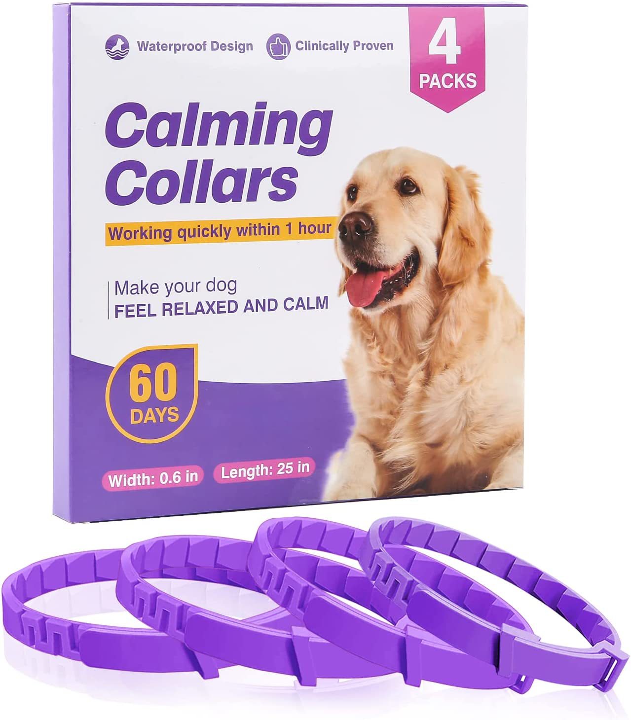 4 pièces chien violet