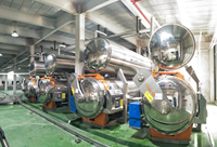 Stérilisateur à autoclave à immersion horizontale entièrement automatique avec interverrouillage de sécurité pour aliments en conserve et aliments pour animaux de compagnie