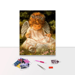 5d fai da te pieno quadrato rotondo angelo pittura diamante bambino diamante ricamo mosaico decorazione casa immagine <span class=keywords><strong>di</strong></span> strass - Product Image 1