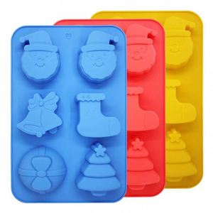 Handmade Christmas Tree Silicone Mold Santa Claus Shape for Pudding Candy Ice Cube Cake <b>Tools</b> DIY Decor Soap Food Bag - Product Image 1