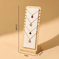 Présentoir à bijoux en bambou détachable pour colliers, bracelets, pendentifs et chaînes – Idéal pour comptoir de bijouterie