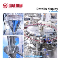 Machine d'emballage rotative intelligente Shengwei PFS pour aliments pour animaux, vitamines et poudres nutritionnelles, système de remplissage et ensachage Doypack