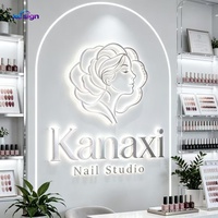 Enseigne 3D personnalisée en acier inoxydable rétroéclairée à LED – Signalétique de logo haut de gamme pour bureaux, centres commerciaux, boutiques, salons de beauté, spas, hôtels et bâtiments commerciaux