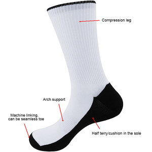 Wholesale <strong>Hot</strong> Sale 2023 New Sport Dress Daily Polyester Custom Printing White Blank <strong>Socks</strong> for Sublimation - Product Image 5