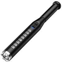 Lampe torche tactique solaire LED AA IP67 2023 pour la défense personnelle, patrouille extérieure, sécurité, rechargeable, lumineuse