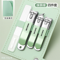 WELLFLYER Ensemble de soins des ongles de manucure MS-1084 Kit de coupe-ongles professionnel en acier au carbone Ensemble de coupe-ongles biseautés avec étui en cuir