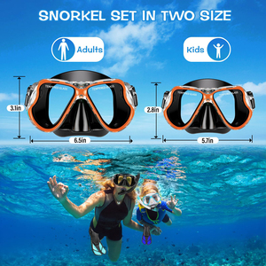 XIALE Máscara de buceo profesional y <span class=keywords><strong>Snorkel</strong></span> Set Lentes de vidrio con características antivaho para buceadores - Product Image 6