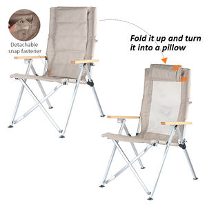Silla de Playa Plegable de Aluminio de Alta Calidad de Fábrica OEM, 4 Posiciones Ajustables, Silla de Camping Portátil para Jardín - Product Image 6