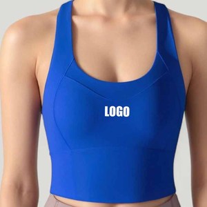 Top Deportivo Corto para Mujer, con Logotipo Personalizado OEM, Transpirable, Ligero, con <span class=keywords><strong>Tirantes</strong></span> Cruzados en la <span class=keywords><strong>Espalda</strong></span> y <span class=keywords><strong>Escote</strong></span> Redondo - Product Image 6