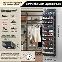Organizador de Almacenamiento Colgante de 10 Niveles para Ahorrar Espacio, Resistente, para Colgar Sobre la Puerta, con Capacidad para Más de 20 Pares de Calzado, Botas y Zapatillas