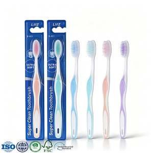 <span class=keywords><strong>Cepillo</strong></span> de Dientes Personalizado al por Mayor, Premium, Envuelto Individualmente, con Cerdas Ultra Suaves de Plástico para Adultos - Product Image 1