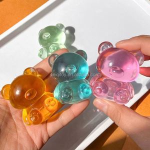 Oso de goma personalizado al por mayor, juguetes antiestrés de maltosa con logo impreso, productos unisex, oso de azúcar transparente - Product Image 5