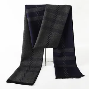 Newest Design Cashmere Winter Elegant Warm Printed Long Luxury Men Scarf 30*180cm