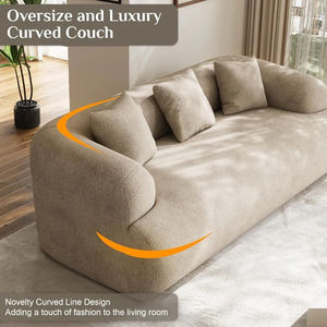 Sites d'achats internationaux en ligne, canapé compact de qualité supérieure en polyester gris clair pour salon - Product Image 3