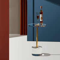 Table d'appoint en acrylique, style luxe léger, pour villa, appartement, bureau, boutique, décoration, table à café ou à thé en plexiglas