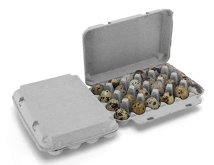Eco-friendly pulp quail egg cartons 30 cell recyclable paper eggs box biodegradable paper 30 hole pulp egg carton