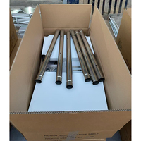 Établi de cuisine en acier inoxydable Table de travail en inox avec base ouverte pour réservoir de gaz Fournitures d'hôtel et de restaurant